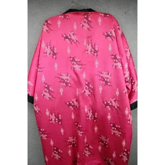 Women's Reversable Kimono Robe-Embroidered Dragon-One Size-Missing Belt-Pockets - Picture 6 of 6